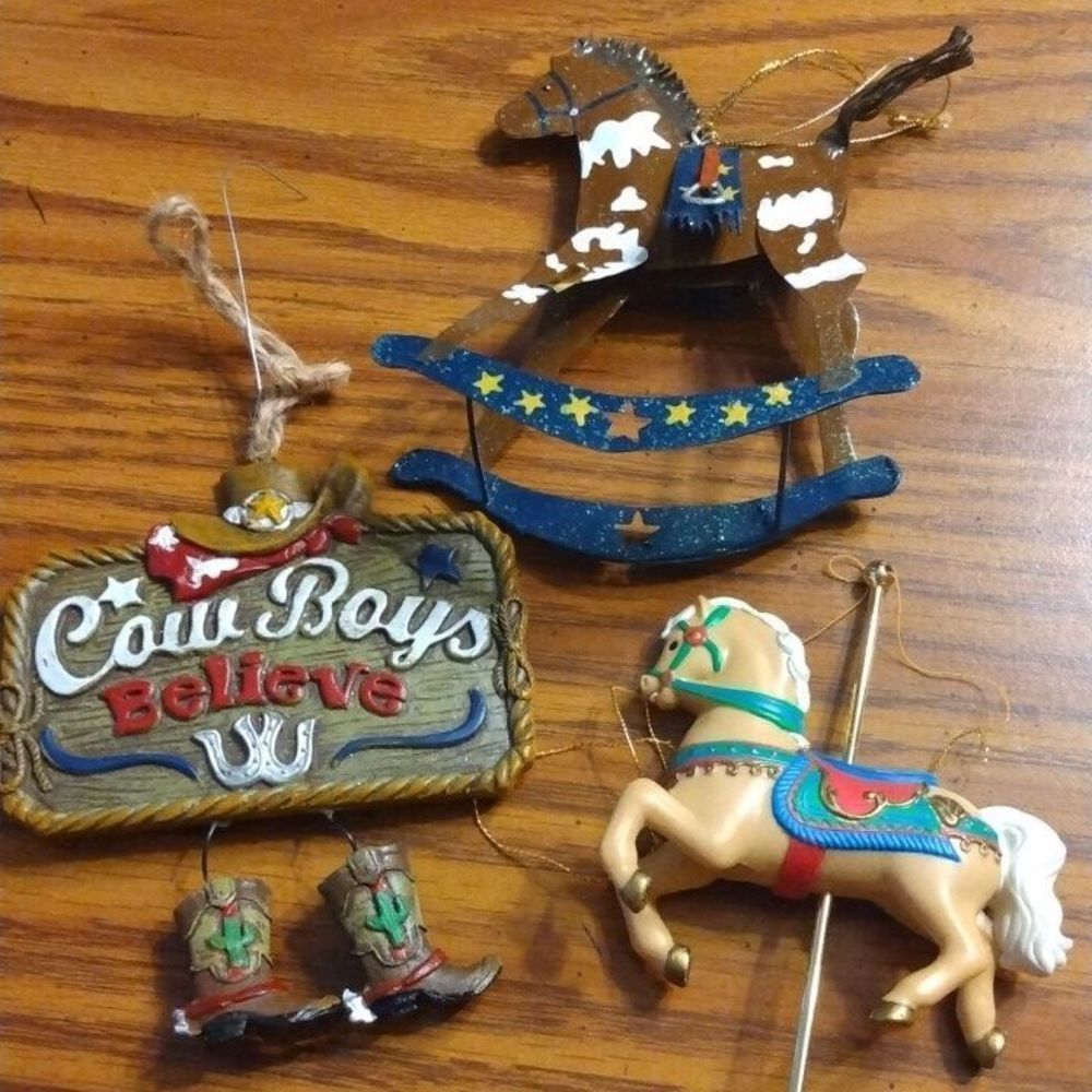 3 Holiday Christmas Tree Ornaments Seasonal